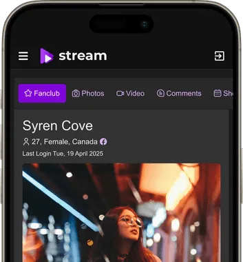 Profile with paid videos and photos on a pay per view platform