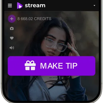 Tipping button during a private video session