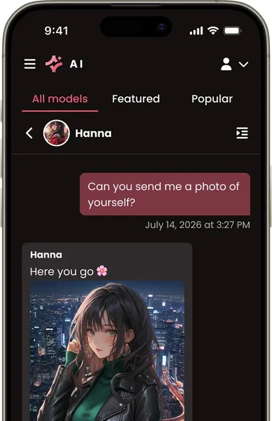 Conversational AI chat - AI companion app screen