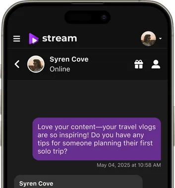 Private paid chat between a customer and a provider