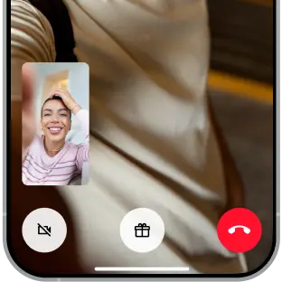 Dating software audio and video calls